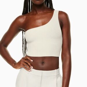 Aritzia Babaton Sculpt One-Shoulder Cropped Tank